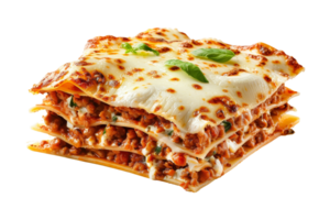 Close Up of a Delicious Lasagna with Melted Cheese png