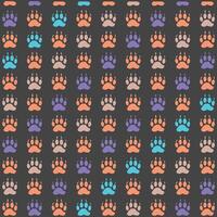 cat foot print pattern . vector