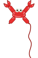 A cartoon crab with eyes and a string png