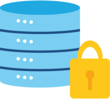 A padlock and a stack of data png