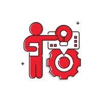 Task Driven, Task Planning Illustration Icon Design with Editable Stroke vector