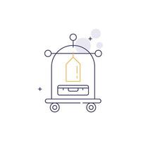 Luggage Cart Icon Design vector