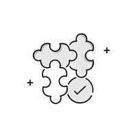 Analytical Problem Solving Icon Design with Editable Stroke vector
