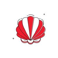 Beach Seashell Icon Design vector