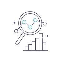 Data Driven, Data Logic Symbol Icon Design with Editable Stroke, strategic decisions, data interpretation, analytics, vector
