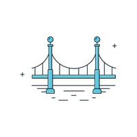 Bridge, River Crossing, Bridge Structure Icon Design vector