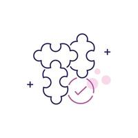 Critical Thinking Problem Solving Emblem Icon Design With Editable Stroke vector