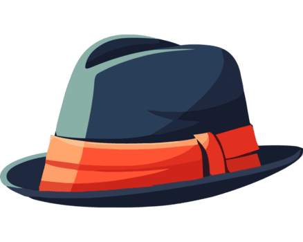 ein Hut mit ein rot Band um es png