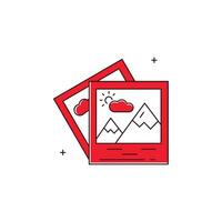 Photo Album, Image Gallery Icon Design vector
