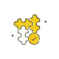 Strategic Problem Solving Graphic with Editable Stroke vector