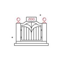 Zoo, Zological Park Icon Design vector