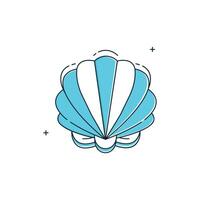 Beach Seashell Icon Design vector