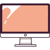 A computer monitor with a question mark on it png