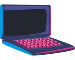 uma computador portátil com Rosa chaves em a teclado png