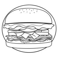 A tempting bacon burger on a blank white wood backdrop with space for text or imagery. with copy spa vector
