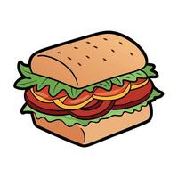 Classic BLT Sandwich With Bacon. Lettuce. and Tomatoes vector