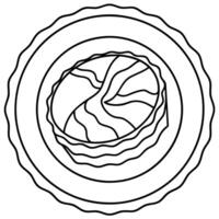 A medallion of rare meat filet. transparent file. vector