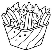 Crispy loaded french fries with cheese sauce and bacon vector