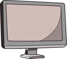 A cartoon computer monitor with a blank screen png