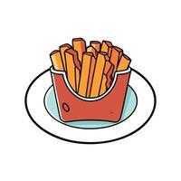 Cheesy bacon fries on a plate copy space image vector