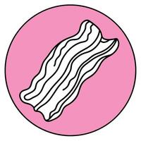 Close-up of bacon on a pink surface vector