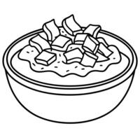 Combine cooked beef. bacon. cheese. tater tots. cheese soup. and sour cream in a large bowl to make vector