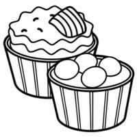Egg muffins with potato bacon and cheddar in a tin vector
