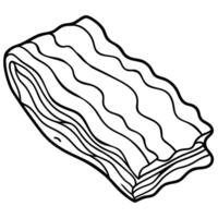 A meticulously chopped and marbled portion of bacon vector