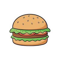 A burger with lettuce and onions on it vector