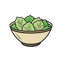 Caesar salad isolated on white background vector