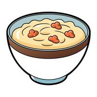 Creamy Cauliflower Clam Chowder with Bacon vector