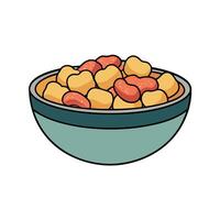 Homemade Gnocchi with Bacon and Chives vector