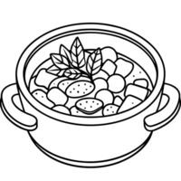 Beef Bourguignon Meat Stew vector
