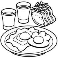 Fried Egg Bacon and Hash Browns Breakfast vector