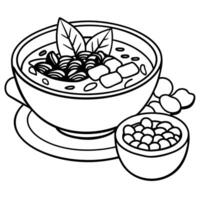 Brazilian food feijoada in file vector