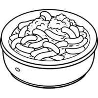 Homemade mac and cheese with bacon vector