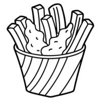 Crispy Bacon and Cheese Fries. vector