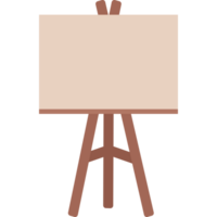 An easel with a blank canvas on it png