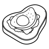 Avocado Toast with Poached Eggs vector