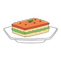 Based Lasagna background vector
