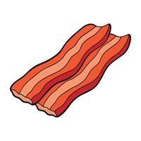 Isolated slices of bacon vector