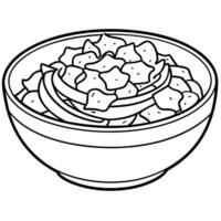 Bacon mustard potato salad vector