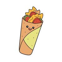Chicken and Bacon Ranch Wrap vector