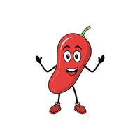 Steak with chili pepper vector