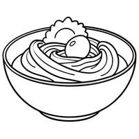 Cabonara with cream and egg vector