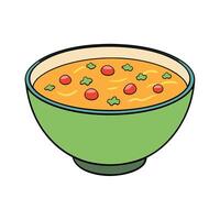 Cheesy bacon chowder with vegetables vector