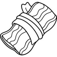 Bacon wrapped in bacon vector