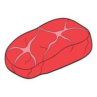 Fresh raw meat on white background vector