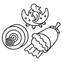 Chicken. Bacon. and Cheddar Pinwheels vector