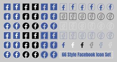 Facebook company logo set. Set Collection. social networking icons with shadow isolated on a Original Facebook App popular social networking service social media logo for apps or website vector